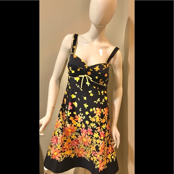 Maison Leigh Dresses & Skirts - Madison Leigh Floral Summer Dress Navy Petite 14P